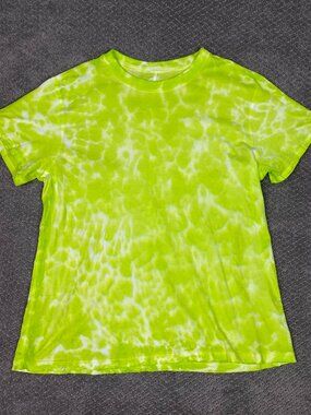 Lululemon All Yours Cotton T Shirt Womens Marmoleado Tie Dye Eccentric Lime
